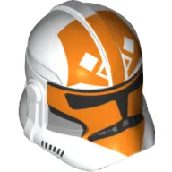 Helmet Clone Trooper Phase 2, Closed Front, Orange 332nd Company Markings Print