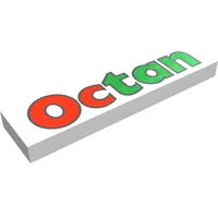 Tile 1 x 4 with 'Octan' Logo Print