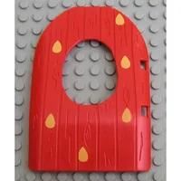Duplo Door 1 x 4 x 4 2/3 for Cave with Strawberry Print