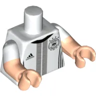 Torso, Dual Molded Arms, Adidas and DFB Logos / 'HÖWEDES 4' Back Print, White Sleeves Pattern, Light Nougat Arms and Hands