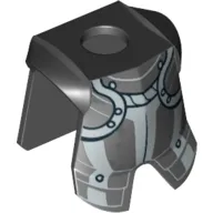 Minifig Neckwear Armor Breastplate with Leg Protection, and Kingdoms Silver Print