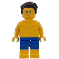 Yellow Torso, Blue/Yellow Legs, Black Hair
