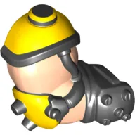 Arm, Bigfig, Right with Yellow Elbow Pad, Black Wrist