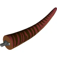 Animal Body Part, Dinosaur, Tyrannosaurus Rex Tail, with Pin, Dark Red Top and Dark Brown Stripes Print
