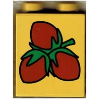 Duplo Brick 1 x 2 x 2 with Hazelnuts Cluster Print