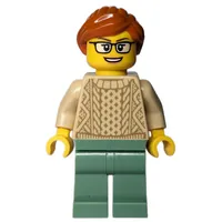 Tan Torso, Sand Green Legs, Dark Orange Hair