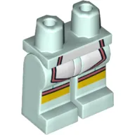 Hips and Light Aqua Legs with Skirt/Bib with Pink Trim, Yellow Socks