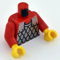 Torso Armor Scale Mail Print, Red Arms, Yellow Hands