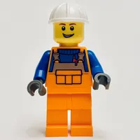 Robbie Rolla, Orange Overall, White Helmet