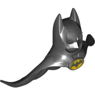 Mask, Batman Cowl with Cape, Yellow Batman Logo with 3 Center Bottom Points print