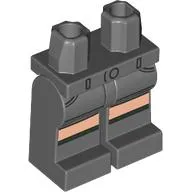 Hips and Dark Bluish Gray Legs with Shorts, Socks, Light Nougat Knees print