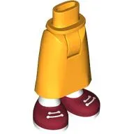 Minidoll Hips and Skirt with Exposed Ankles with White Legs, Dark Red Shoes, White Laces print