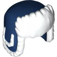 Hat Ushanka with Dark Blue Print