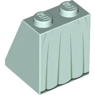 Slope 65° 2 x 2 x 2 with Bottom Tube and Dress with Long Sand Green Folds and Black Hem Print