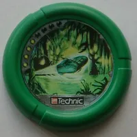 Large Figure Throwing Disk, Amazon / Jungle, 4 Pips, Flying Box in Swamp Print