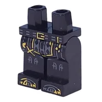 Hips and Black Legs with Silver Armor, Bright Light Yellow Stripes print