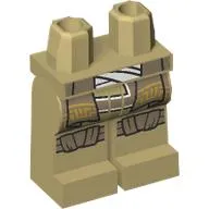 Hips and Tan Legs with Dark Tan Robe Ends, Knee Wraps, White Sash print