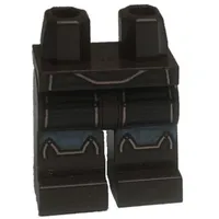 Hips and Dark Brown Legs with Dark Brown Armor, Sand Blue Knees Print