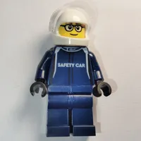 Race Driver - Dark Blue Suit, Aston Martin, White Helmet