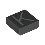 Tile 1 x 1 with letter Capital K Print