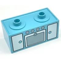 Duplo Oven Range with 2 Top Studs and Doors Print