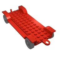 Fabuland, Vehicle Base, Car Chassis 14 x 6.5 with Tow-Hook and Light-Gray Wheels