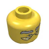 Minifig Head Albus Dumbledore, Half-Moon Glasses and Gray Eyebrows Print