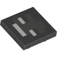 Tile Special 2 x 2 Inverted with Minecraft Wither Face Print
