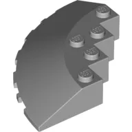 Brick Round Corner 6 x 6 with 33° Slope and Facet Cutout