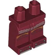 Hips and Dark Red Legs with Silver Coil, Nougat Knee Caps, Silver Toes print