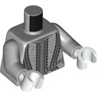 Torso, Dark Bluish Grey Ruffles print, Light Bluish Gray Arms, White Hands