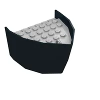 Boat Hull Section, Bow 6 x 8 x 3 1/3 with Light Gray Deck