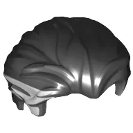 Hair Swept Back with Slight Widow's Peak and Short Side Burns with Silver Streaks Print