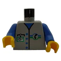 Torso Vest, Telephone Logo, 4 Blue Buttons Print, Blue Arms, Yellow Hands