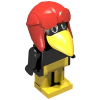 Fabuland Figure Crow 1 with Aviator Helmet and White Eyes