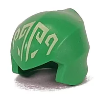 Head Wrap Top Half with Yellowish Green Markings Print
