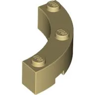 Brick Round Corner 4 x 4 Macaroni Wide with 3 Studs