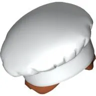Hair and Hat, Chef, Dark Orange Hair with Bun Pattern