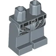 Hips and Sand Blue Legs with Black Belts, Tears, Dark Bluish Grey Fur print