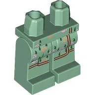 Hips and Sand Green Legs with Robe End, Nougat Trim, Dark Green/Tan/Lavender Decorations print