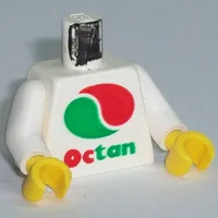 Torso Octan Logo Print, White Arms, Yellow Hands