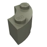 Brick Round Corner 2 x 2 Macaroni with Stud Notch