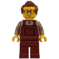 Dark Tan Torso, Reddish Brown Overall, Reddish Brown Hair