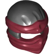 Wrap with Short Back Knot, Dark Red Pattern