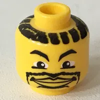 Minifig Head Basketball Player, Lips, Goatee, Hair Stripes Print