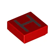 Tile 1 x 1 with letter Capital H Print