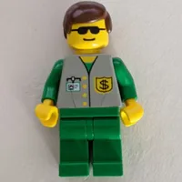 Bank Employee - Gray Vest, Green Legs, Sunglasses