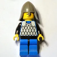 Knight (Scale Mail on Blue) - Black Arms, Blue Legs, Dark Gray Neck-Protector