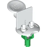 Sports Soccer Minifig Stand with Spring and Green Pin [Complete Assembly]