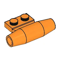 Engine - Smooth, Small 1 x 2 Side Plate [With Axle Holders]